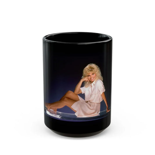 Loni Anderson #40 (Vintage Female Icon) Black Coffee Mug-15oz-Go Mug Yourself