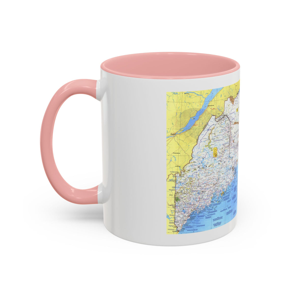 Canada - Maine, with the Maritime Provinces 1 (1975) (Map) Accent Coffee Mug
