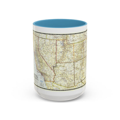 USA - Southwestern (1948) (Map) Accent Coffee Mug