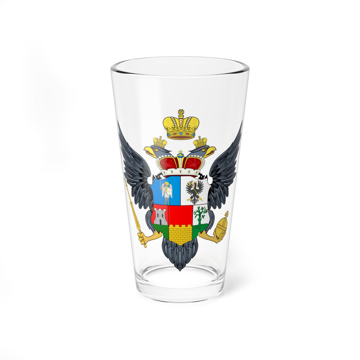 Lesser CoA of 2nd Malorosian collegium (Ukraine) (Coat of Arms) Pint Glass 16oz
