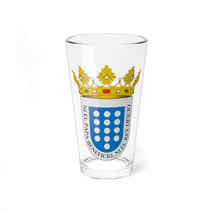 Escudo de armas de Medina del Campo (Spain) (Coat of Arms) Pint Glass 16oz