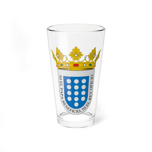 Escudo de armas de Medina del Campo (Spain) (Coat of Arms) Pint Glass 16oz