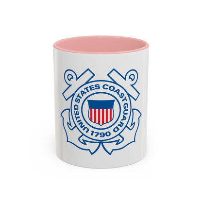 USCG Official Emblem (U.S. Coast Guard) Accent Coffee Mug