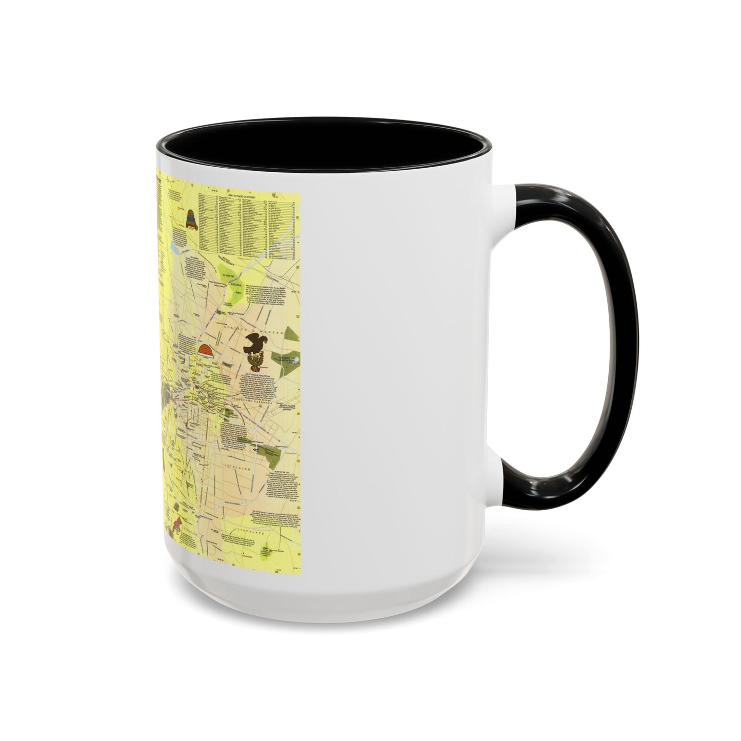 Central America - The Aztec World (1980) (Map) Accent Coffee Mug