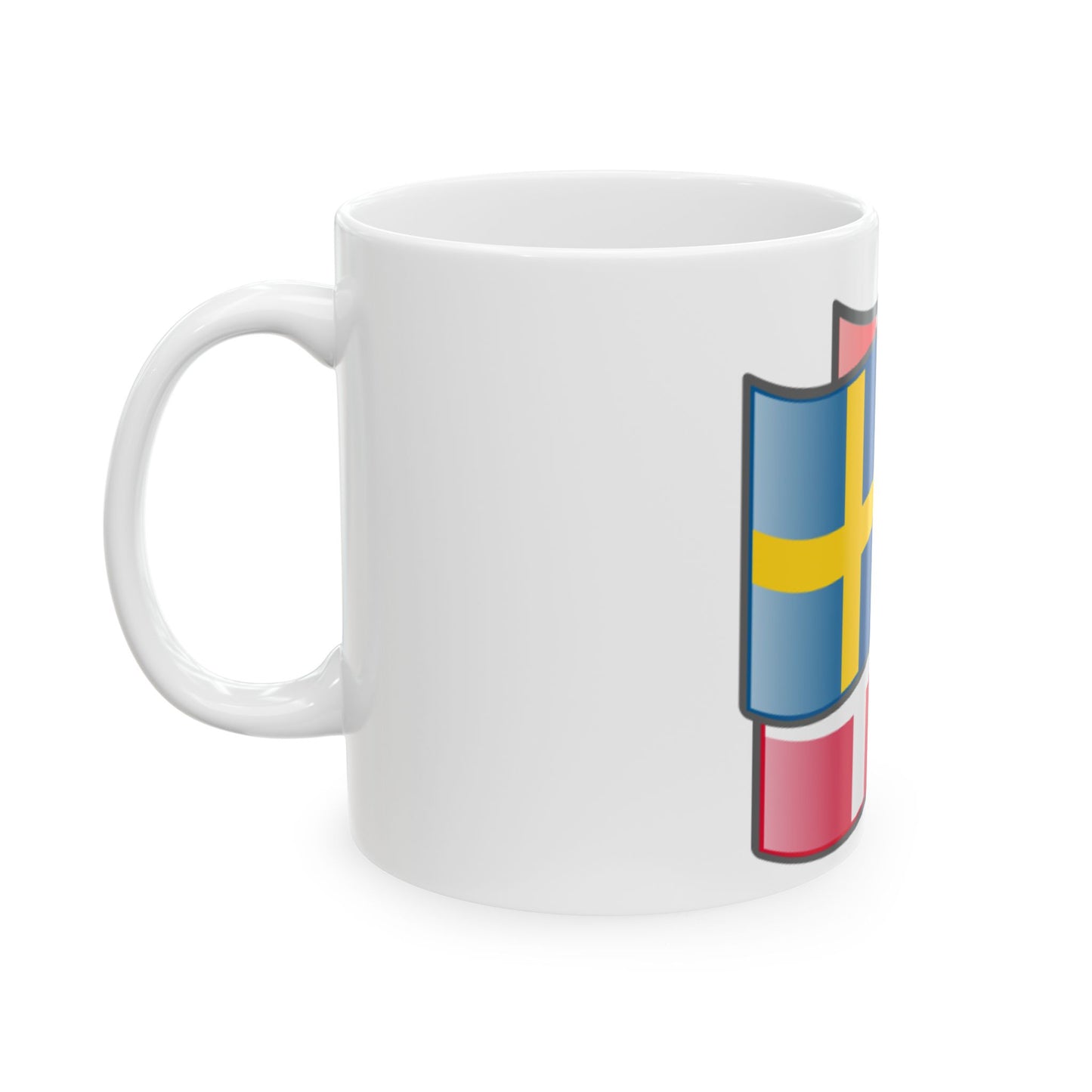 Norway-Denmark-Sweden (Denmark) White Coffee Mug