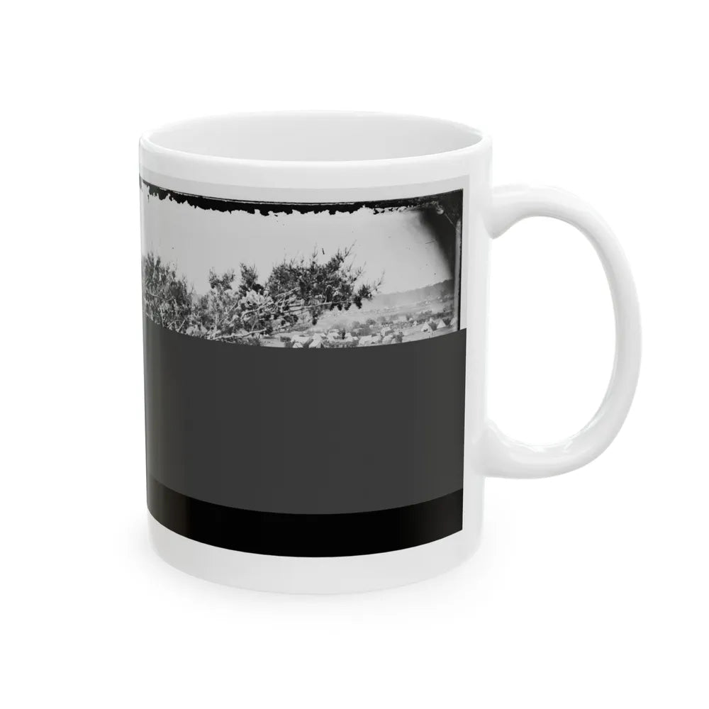 Cumberland Landing, Va. Federal Encampment; View From Tree (U.S. Civil War) White Coffee Mug-Go Mug Yourself