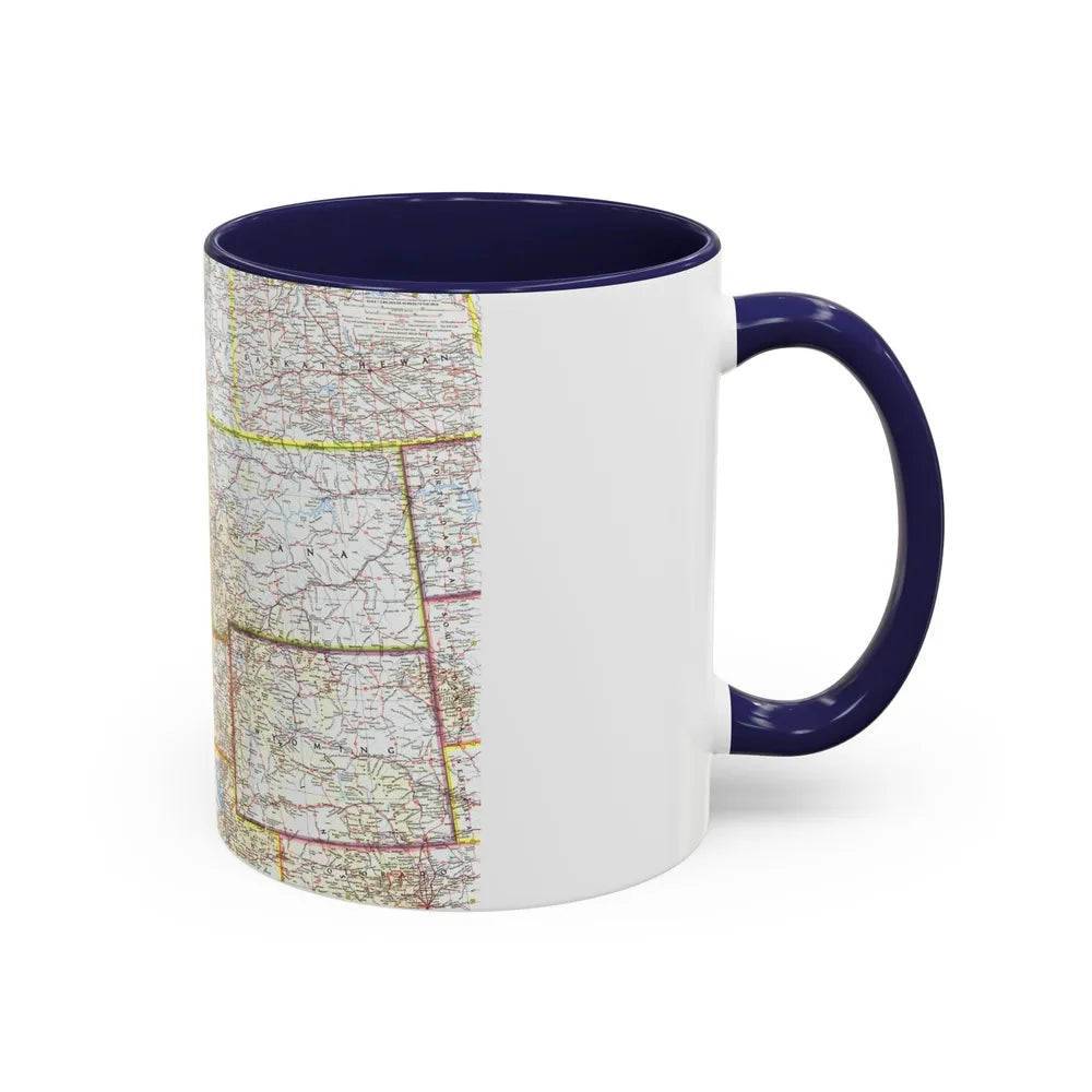 USA - Northwestern (1960) (Map) Accent Coffee Mug-Go Mug Yourself