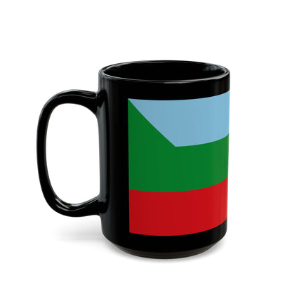 Flag of Chachapoyas capital of the Amazonas Region Peru - Black Coffee Mug-Go Mug Yourself