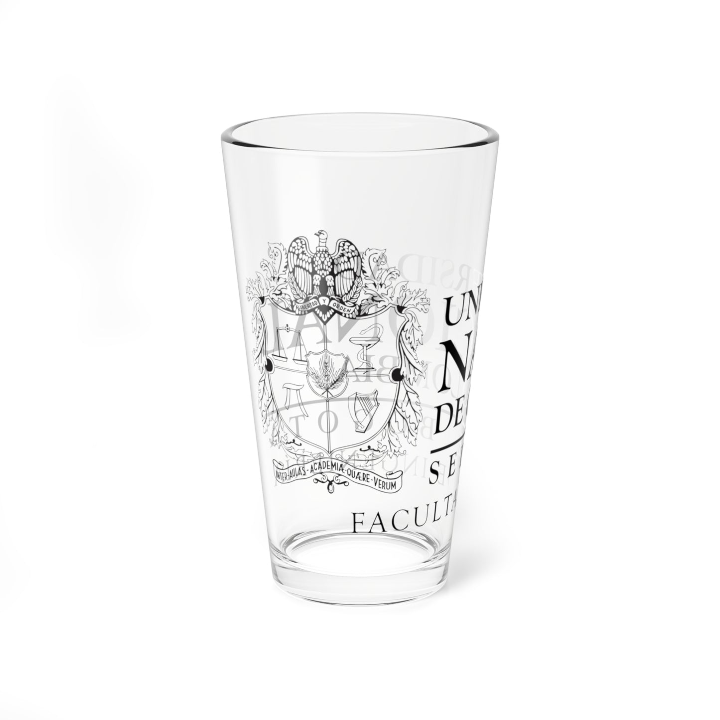 UNAL Aplicación Ingeniería (Colombia) (Coat of Arms) Pint Glass 16oz
