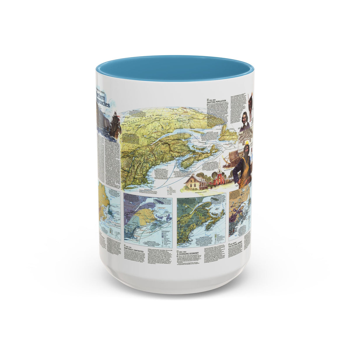 USA - Northern Approaches 2 (1985) (Map) Accent Coffee Mug