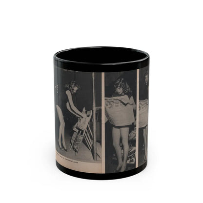 Jayne Mansfield #292 - JAYNE Pocket Magazine Pages 28 & 29 (Vintage Female Icon) Black Coffee Mug-11oz-Go Mug Yourself