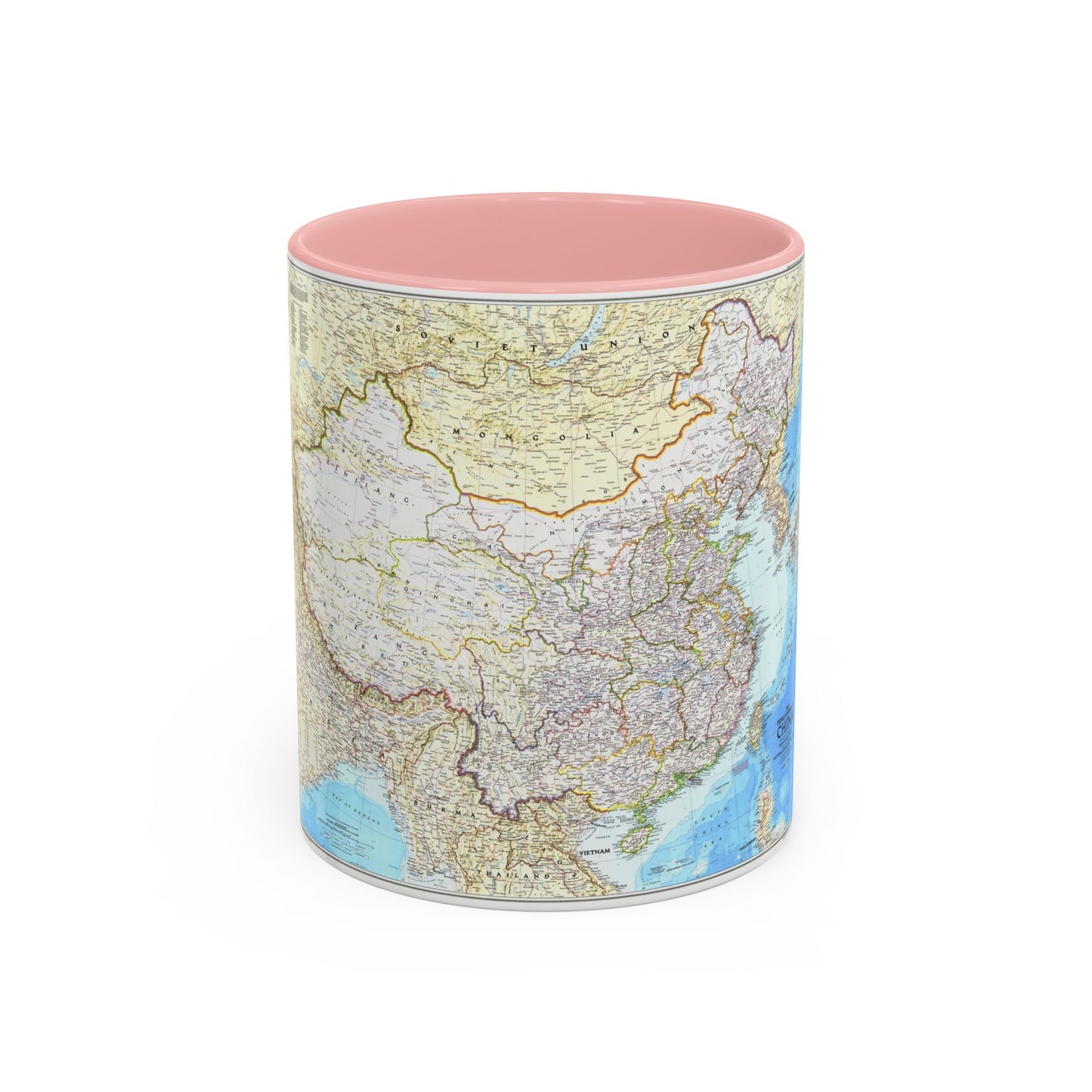 China - The People's Republic (1980) (Map) Accent Coffee Mug