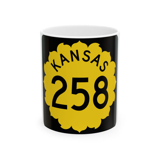 K-258 1962 (Kansas) (Road Sign) White Coffee Mug