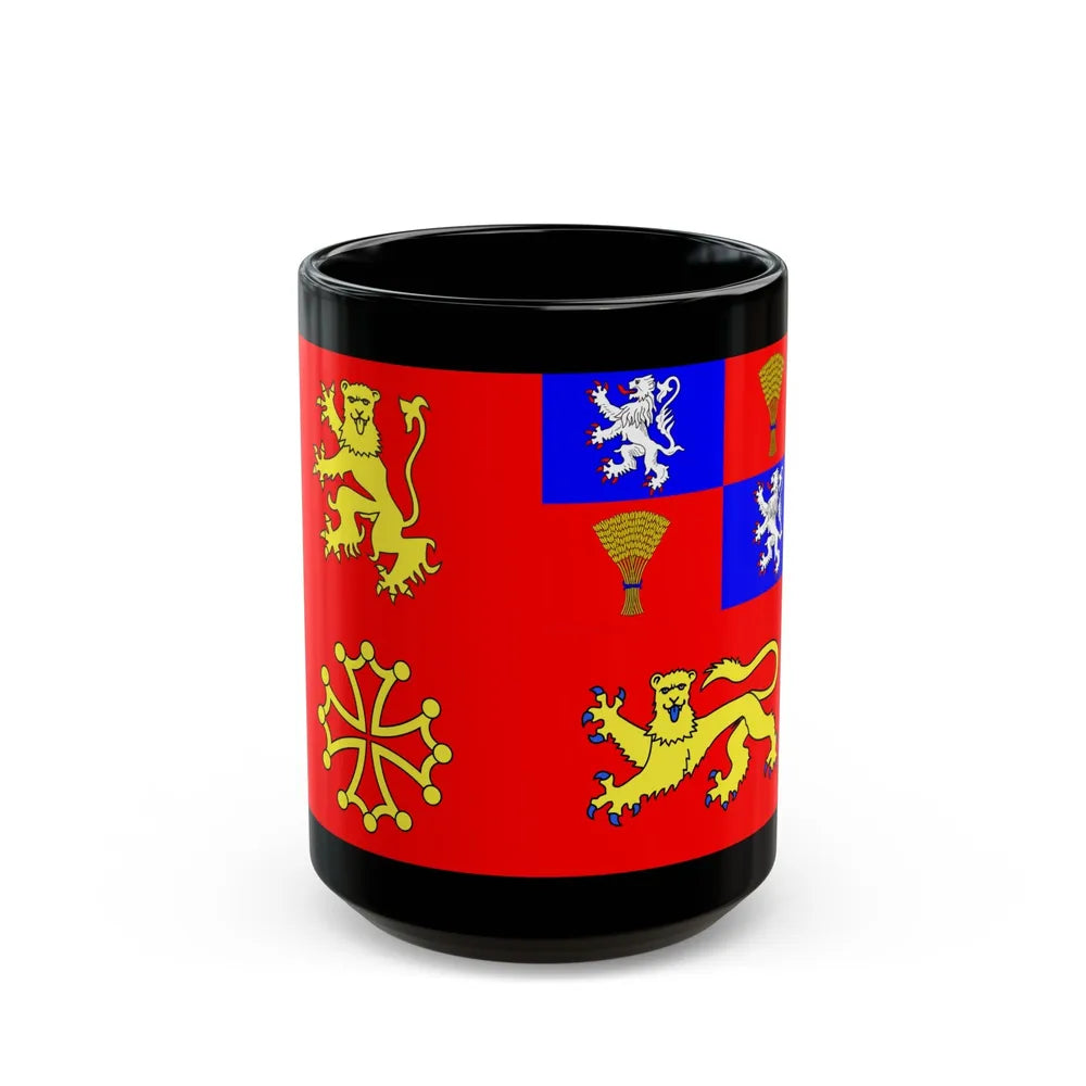 Flag of Tarn et Garonne France - Black Coffee Mug-15oz-Go Mug Yourself