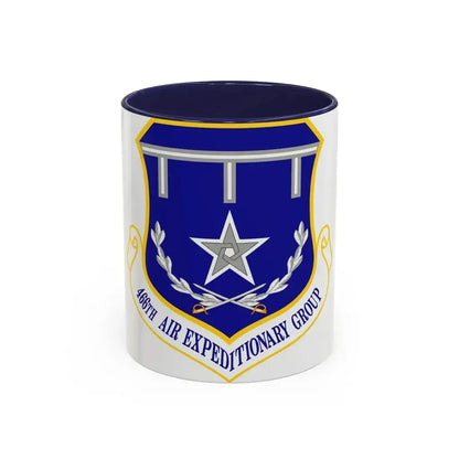 466th Air Expeditionary Group (U.S. Air Force) Accent Coffee Mug 11oz Navy - Go Mug Yourself
