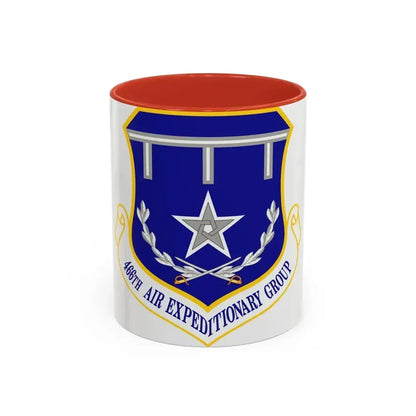 466th Air Expeditionary Group (U.S. Air Force) Accent Coffee Mug 11oz Red - Go Mug Yourself