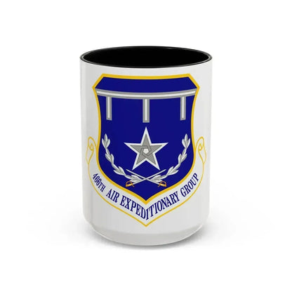 466th Air Expeditionary Group (U.S. Air Force) Accent Coffee Mug 15oz Black - Go Mug Yourself