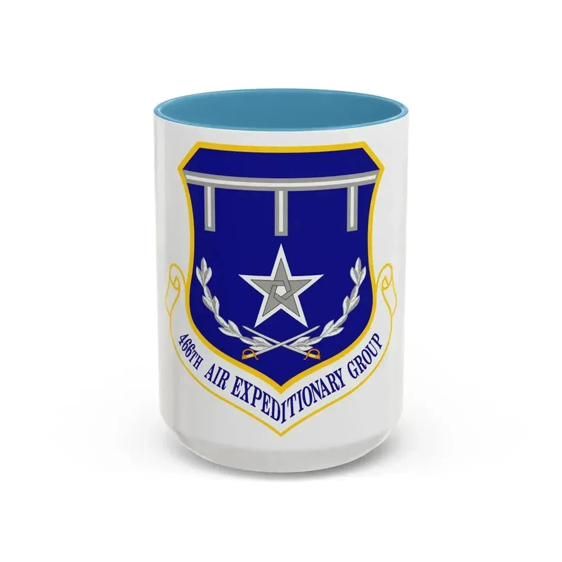 466th Air Expeditionary Group (U.S. Air Force) Accent Coffee Mug 15oz Light Blue - Go Mug Yourself