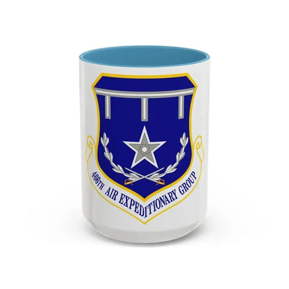 466th Air Expeditionary Group (U.S. Air Force) Accent Coffee Mug 15oz Light Blue - Go Mug Yourself