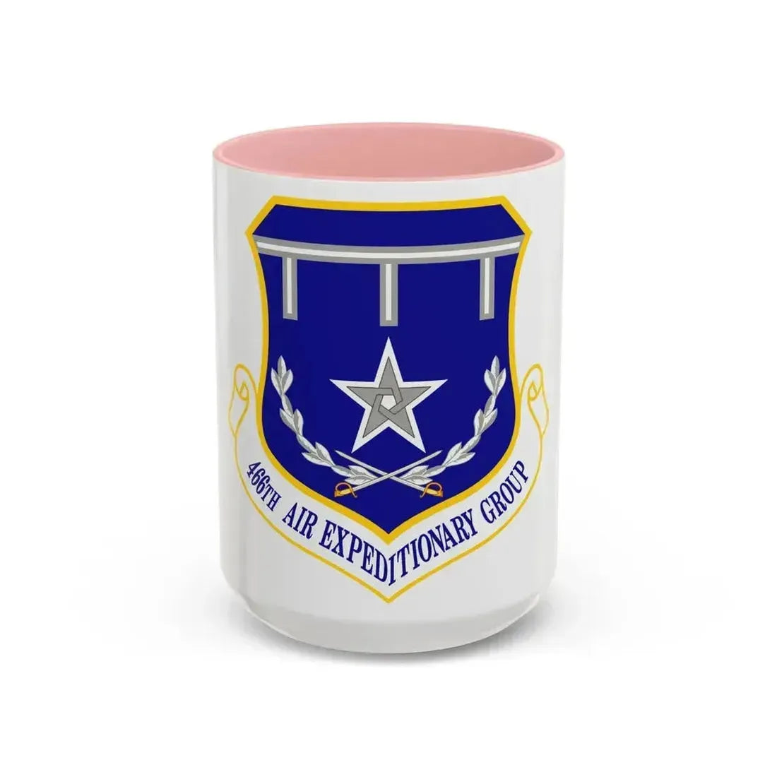 466th Air Expeditionary Group (U.S. Air Force) Accent Coffee Mug 15oz Pink - Go Mug Yourself