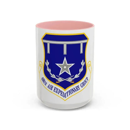 466th Air Expeditionary Group (U.S. Air Force) Accent Coffee Mug 15oz Pink - Go Mug Yourself