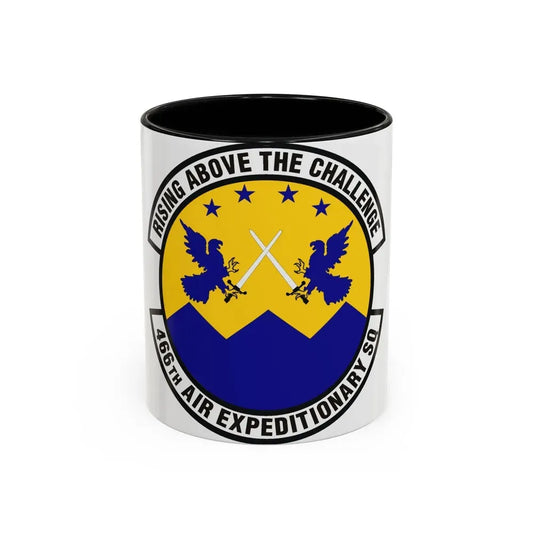 466th Air Expeditionary Squadron (U.S. Air Force) Accent Coffee Mug 11oz Black - Go Mug Yourself