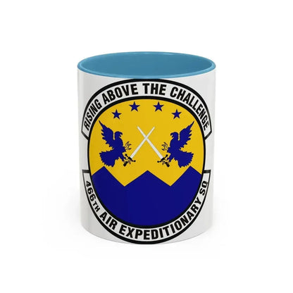 466th Air Expeditionary Squadron (U.S. Air Force) Accent Coffee Mug 11oz Light Blue - Go Mug Yourself