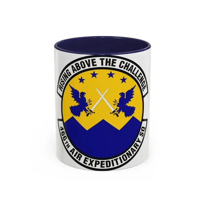 466th Air Expeditionary Squadron (U.S. Air Force) Accent Coffee Mug 11oz Navy - Go Mug Yourself
