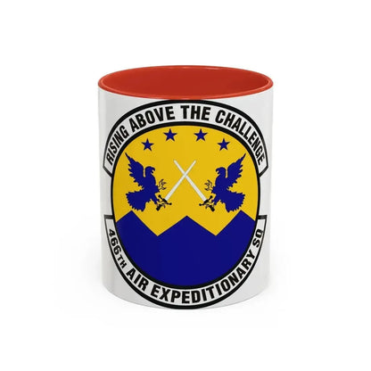 466th Air Expeditionary Squadron (U.S. Air Force) Accent Coffee Mug 11oz Red - Go Mug Yourself