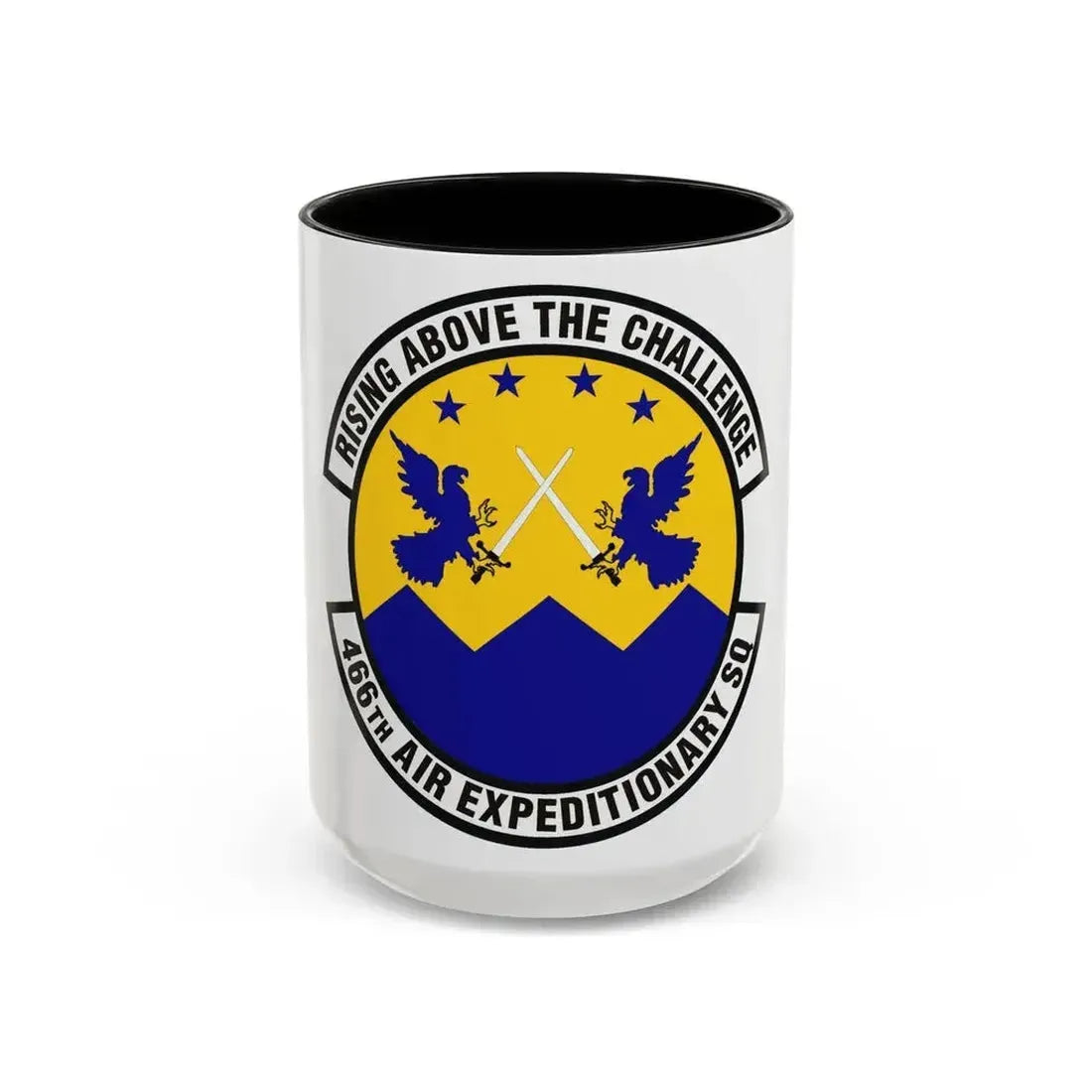 466th Air Expeditionary Squadron (U.S. Air Force) Accent Coffee Mug 15oz Black - Go Mug Yourself