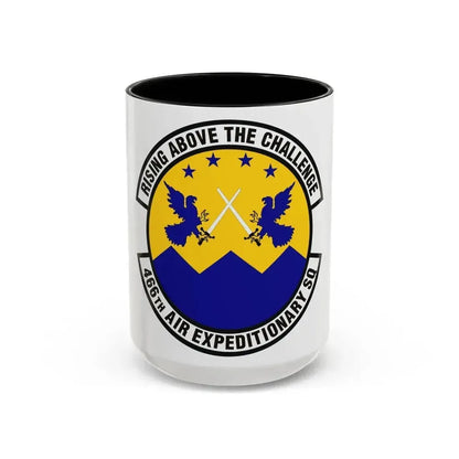466th Air Expeditionary Squadron (U.S. Air Force) Accent Coffee Mug 15oz Black - Go Mug Yourself