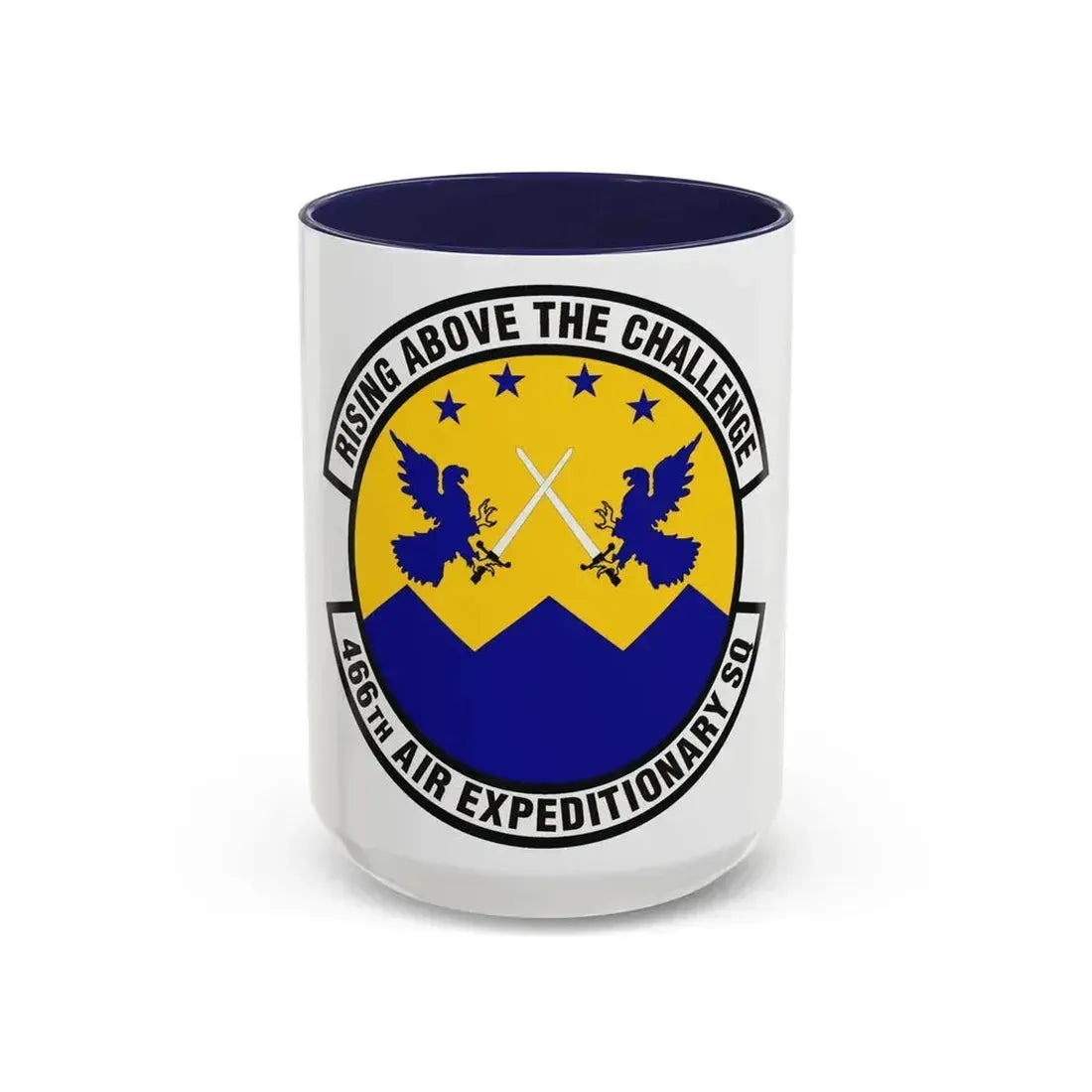 466th Air Expeditionary Squadron (U.S. Air Force) Accent Coffee Mug 15oz Navy - Go Mug Yourself