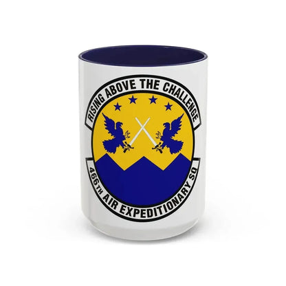 466th Air Expeditionary Squadron (U.S. Air Force) Accent Coffee Mug 15oz Navy - Go Mug Yourself