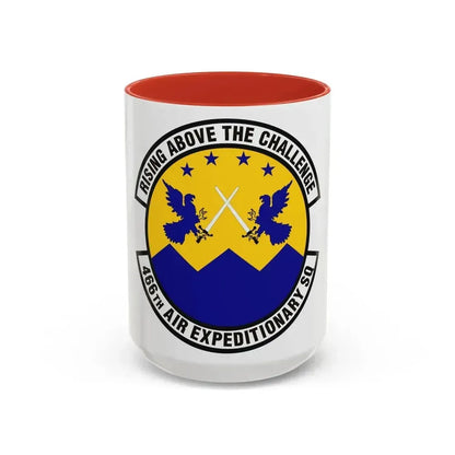 466th Air Expeditionary Squadron (U.S. Air Force) Accent Coffee Mug 15oz Red - Go Mug Yourself