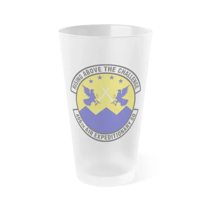466th Air Expeditionary Squadron (U.S. Air Force) Frosted Pint Glass 16oz Default Title - Go Mug Yourself