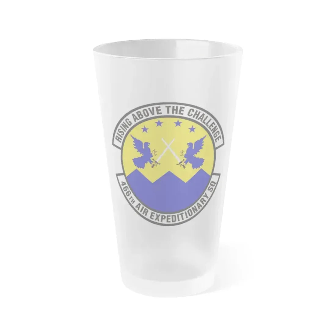 466th Air Expeditionary Squadron (U.S. Air Force) Frosted Pint Glass 16oz Default Title - Go Mug Yourself
