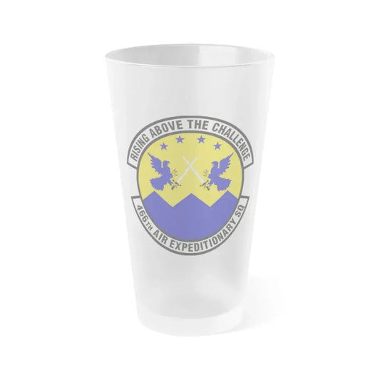 466th Air Expeditionary Squadron (U.S. Air Force) Frosted Pint Glass 16oz Default Title - Go Mug Yourself