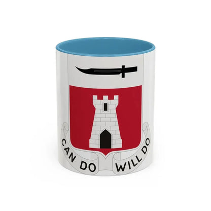 467 Engineer Battalion (U.S. Army) Accent Coffee Mug 11oz Light Blue - Go Mug Yourself