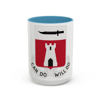 467 Engineer Battalion (U.S. Army) Accent Coffee Mug 15oz Light Blue - Go Mug Yourself