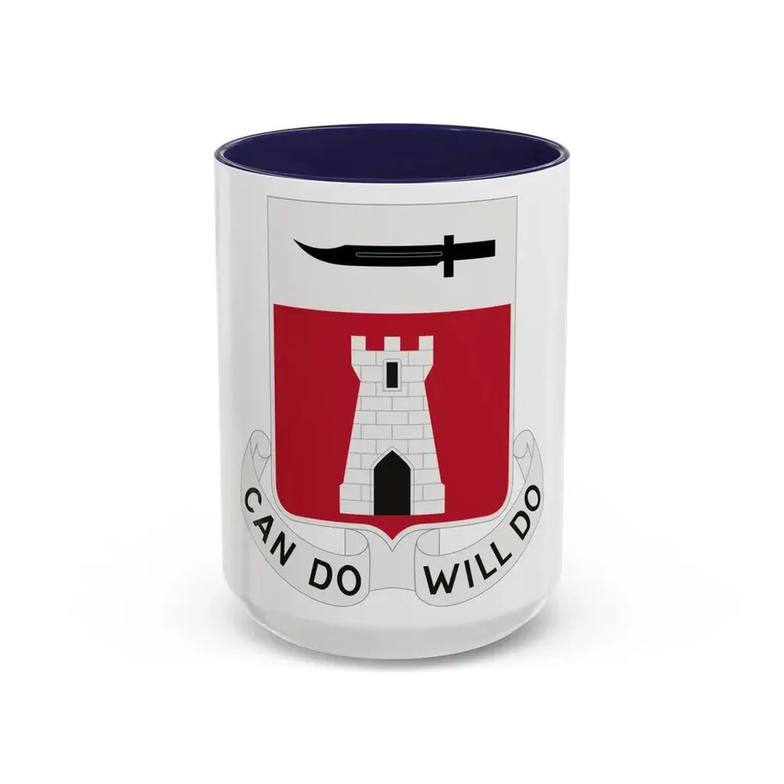 467 Engineer Battalion (U.S. Army) Accent Coffee Mug 15oz Navy - Go Mug Yourself