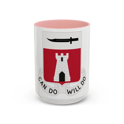 467 Engineer Battalion (U.S. Army) Accent Coffee Mug 15oz Pink - Go Mug Yourself