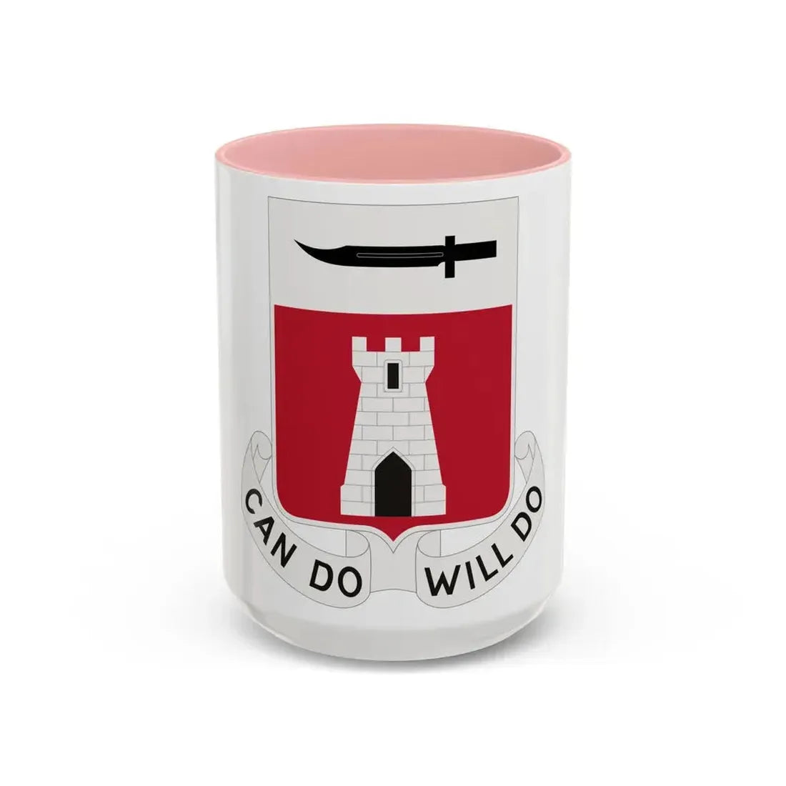 467 Engineer Battalion (U.S. Army) Accent Coffee Mug 15oz Pink - Go Mug Yourself