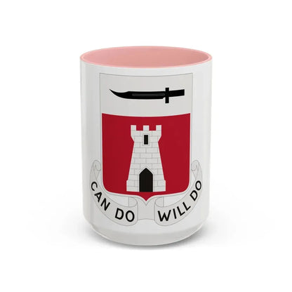 467 Engineer Battalion (U.S. Army) Accent Coffee Mug 15oz Pink - Go Mug Yourself