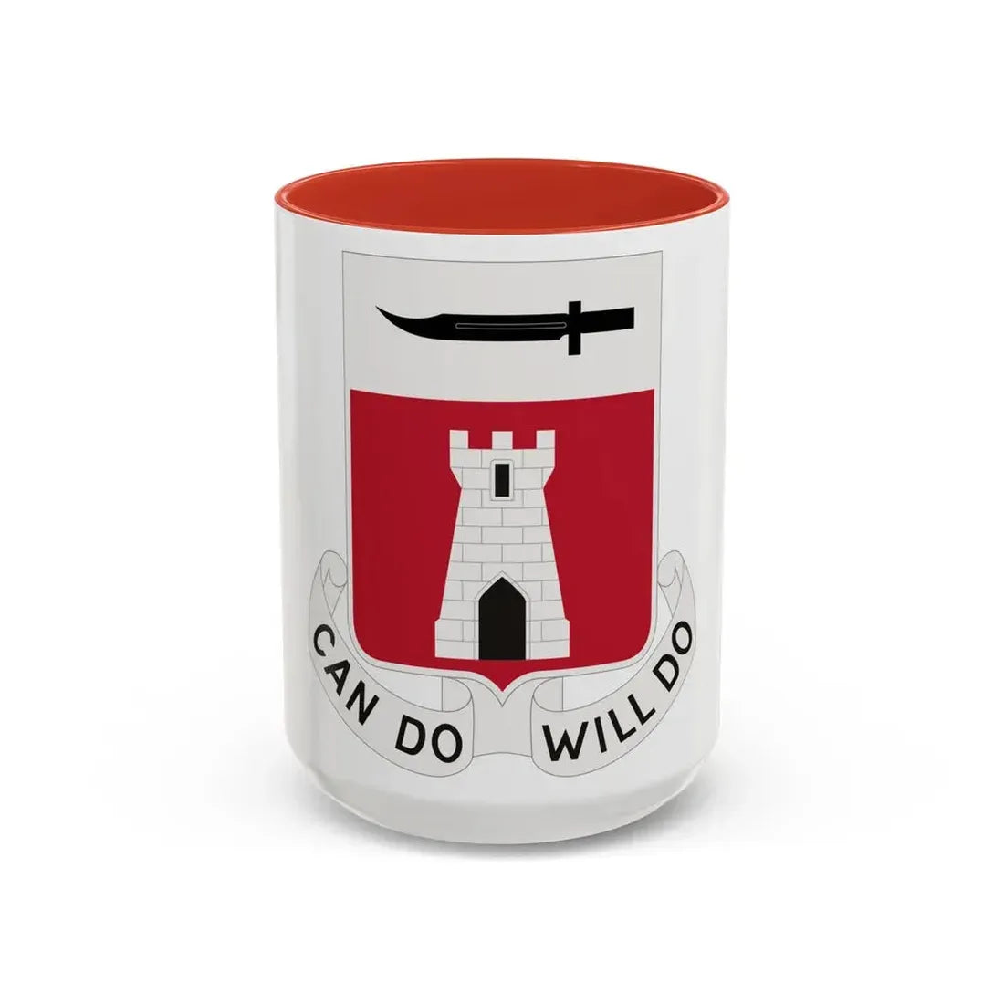 467 Engineer Battalion (U.S. Army) Accent Coffee Mug 15oz Red - Go Mug Yourself