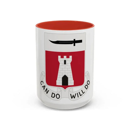 467 Engineer Battalion (U.S. Army) Accent Coffee Mug 15oz Red - Go Mug Yourself