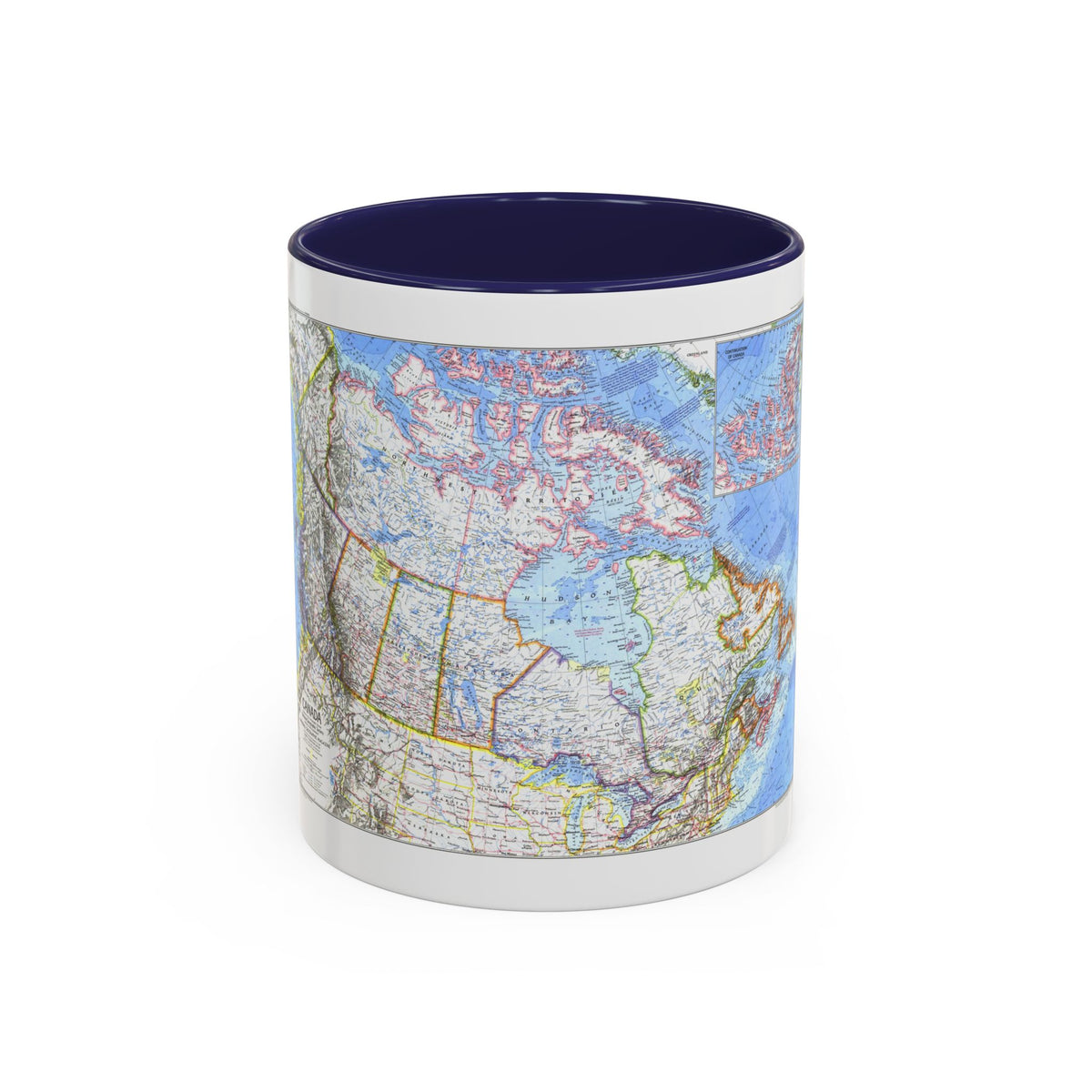 Canada (1972) (Map) Accent Coffee Mug