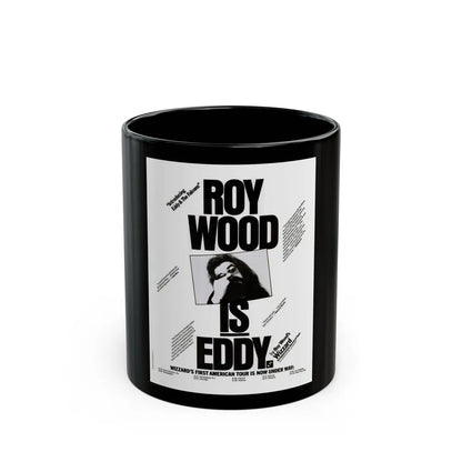 Roy Wood 1974 (Music Poster) Black Coffee Mug-11oz-Go Mug Yourself