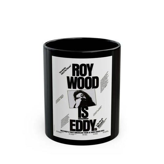 Roy Wood 1974 (Music Poster) Black Coffee Mug-11oz-Go Mug Yourself