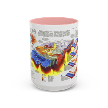 North America - The Shaping of a Continent (1985) (Map) Accent Coffee Mug