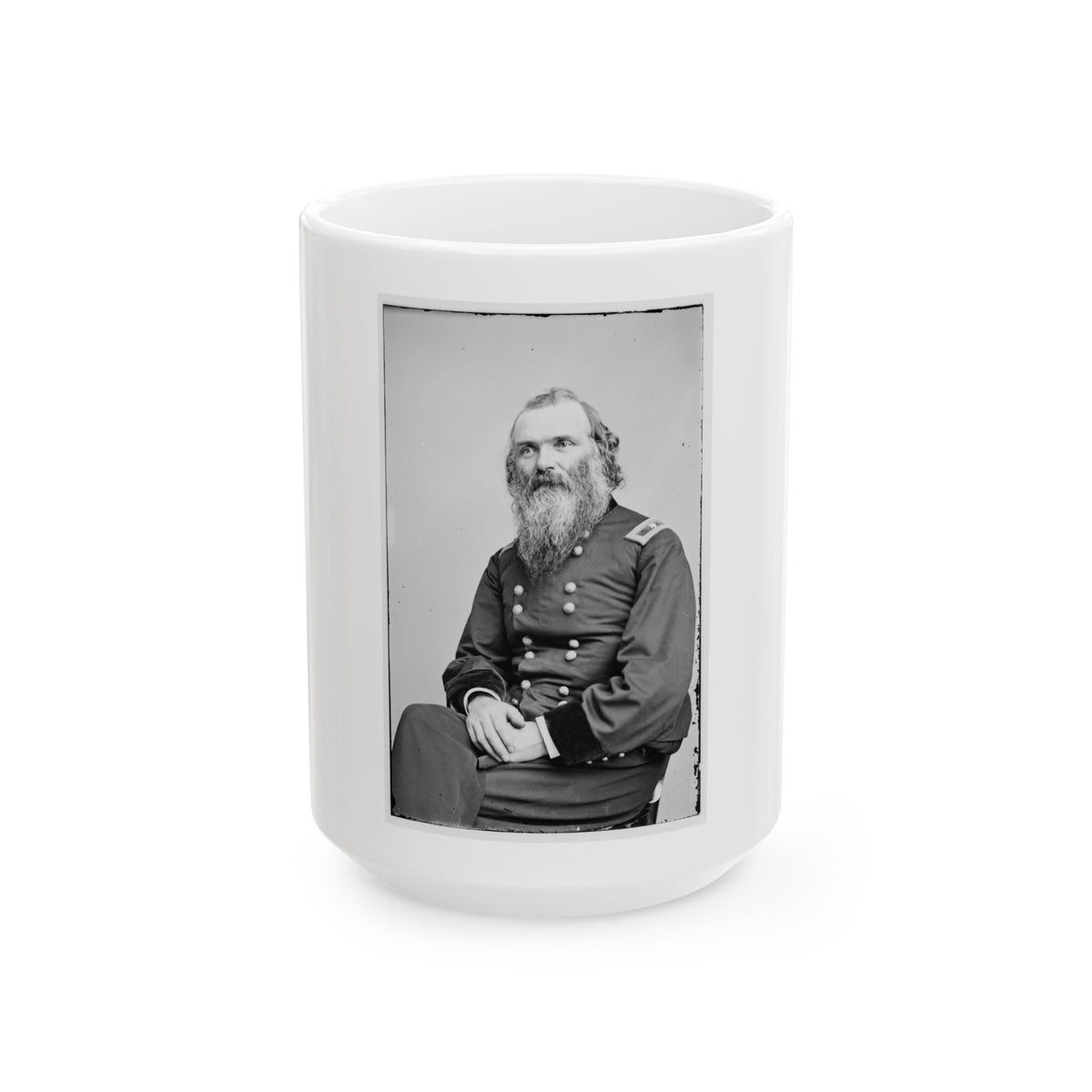 Portrait Of Brig. Gen. Daniel C. Mccallum, Officer Of The Federal Army (U.S. Civil War) White Coffee Mug